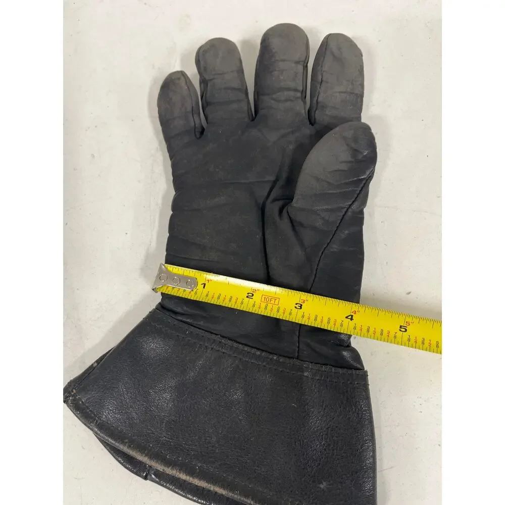 Black Insulated Leather Work Gloves